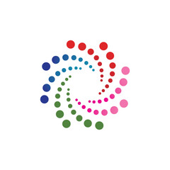 halftone circle dots vector illustration