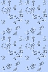 seamless pattern with doodle elements