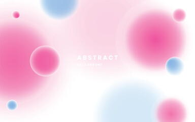 Pastel Gradient Abstract Background with Soft Blurred Bubbles. Pink and Blue Minimal Fluid Design. Illustration vector 10 eps.