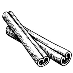 Cinnamon silhouette. Vector illustration