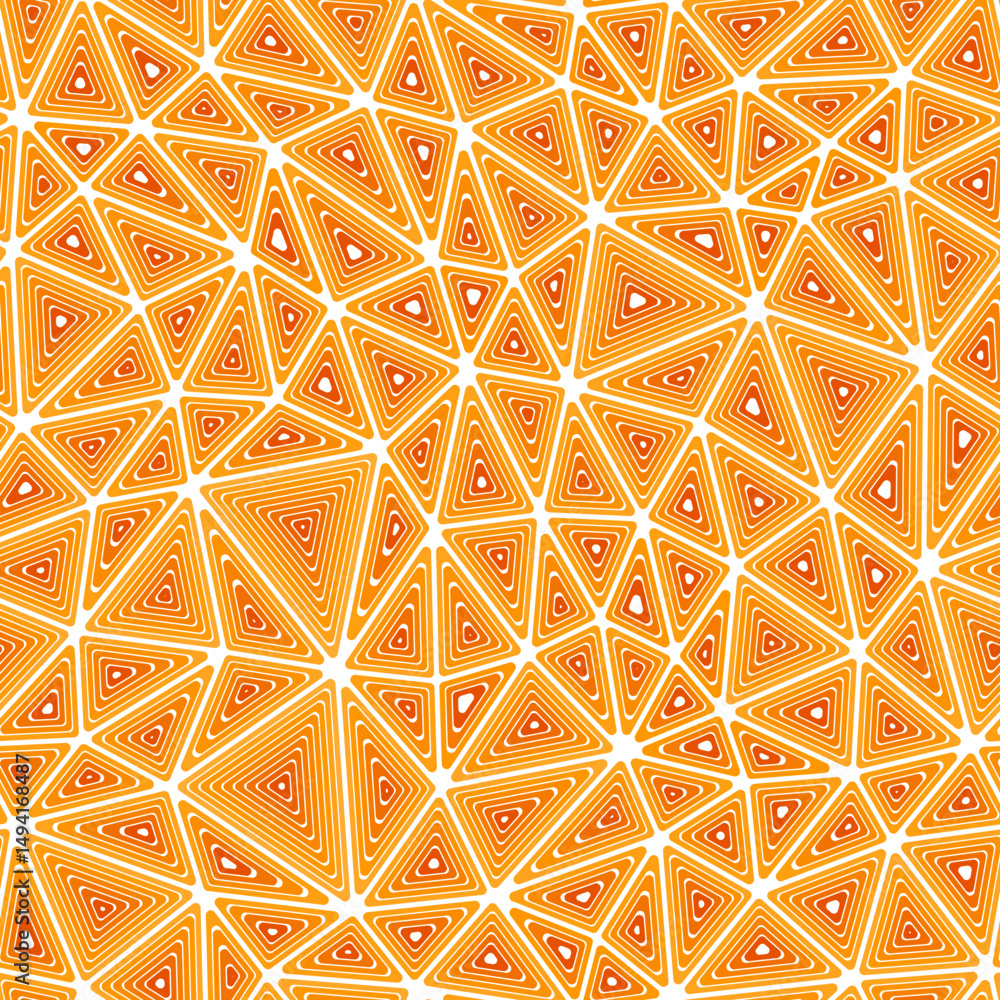 Poster mosaic background. medium triangles size. multiple repeated inner triangles. single color tone style