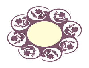 Naklejka premium flourish border, outline design, intricate design frame, oval design frame, color frame, wrap frame, wrapping, text wrapping, text frame, frame, floral framing, floral border, spring frame, summer