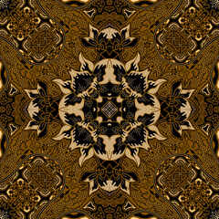 Mandala ornament with batik style motif