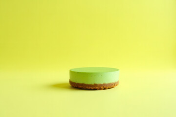 Tempting Matcha Cheesecake Minimalist Food Photography