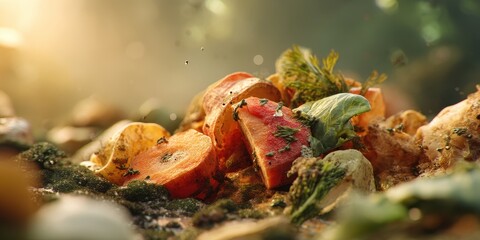 Déchets alimentaires en compostage