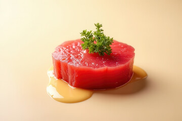 Tempting Tuna Tartare: Elegant Fine Dining Photography with Split Lighting and Clean Style