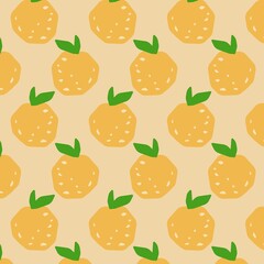 Vector seamless citrus pattern.