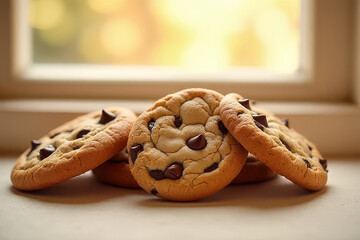 Moody Low Key Chocolate Chip Cookies Photography: Clean Food Style in Cozy Corner