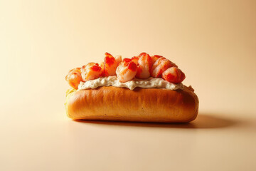 Tempting Lobster Roll in Cozy Corner: Clean Food Photography with Hard Side Light