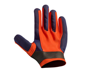 Protective gloves, orange and blue