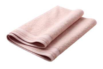 Soft, pink towel isolated on transparent background