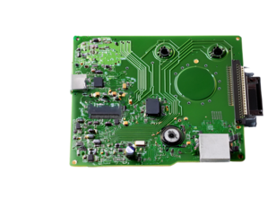 Green Circuit Board Close-Up