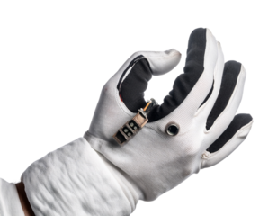 Astronaut's gloved hand