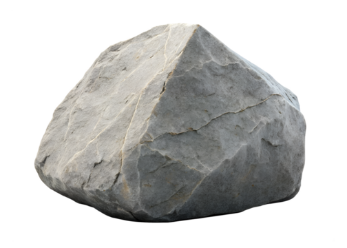 Gray rock isolated on transparent background