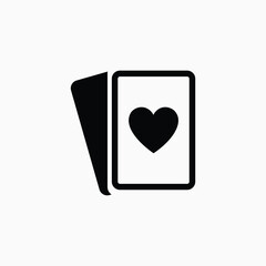 Fototapeta premium Playing cards symbols vector. Suit icon
