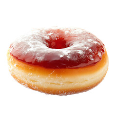 a donut with a chocolate glaze on top