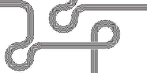 Abstract black circle lines on white background. Geometric line art design. Modern line pattern. Futuristic technology concept. Suitable for websites, banners, presentations, brochures, covers