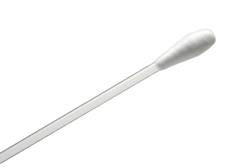Sterile medical swab stick with soft cotton tip for laboratory testing, isolated on transparent background. Generative Ai.