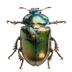 Scarabs front view full body isolate on transparent background,