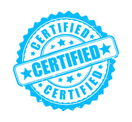 Certified Stamp logo vector design.