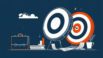 Achieve Business Goals Target Animation Video