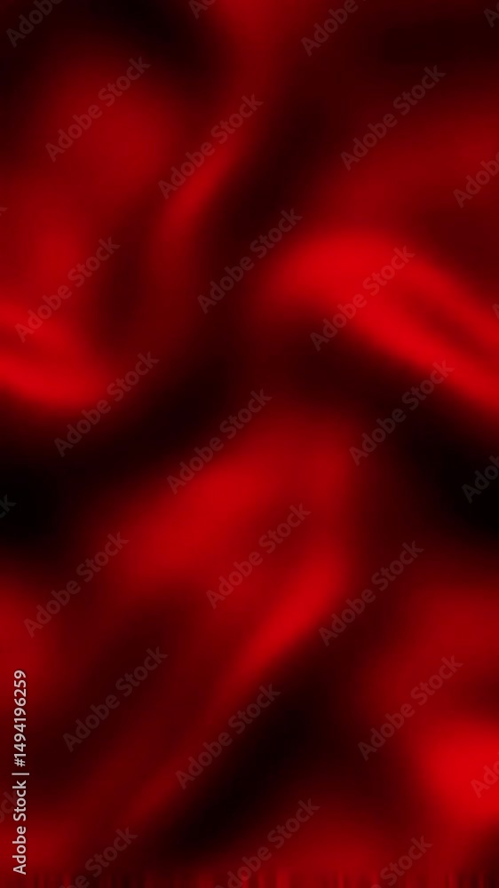 Poster abstract crimson waves: a deep red fluid simulation with subtle dark undulations