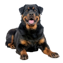 Rottweilers full body isolate on white background