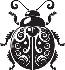 Ladybug Outline Vector Artwork