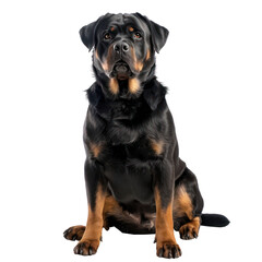 Fototapeta premium Rottweilers front view full body isolate on white background