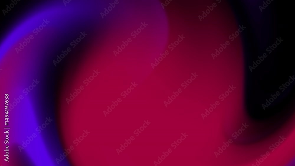 Poster swirling waves of color violet and magenta blend with darkness in a blurred dynamic abstract