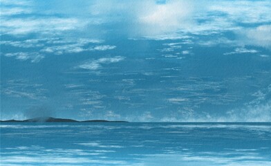 Digetal paintings, bright skies.