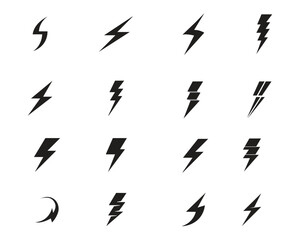 Flash thunderbolt Template vector icon illustration vector