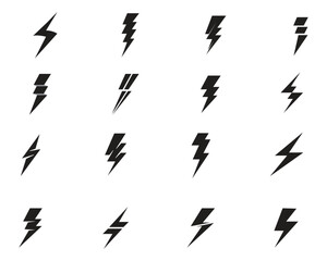 Flash thunderbolt Template vector icon illustration vector