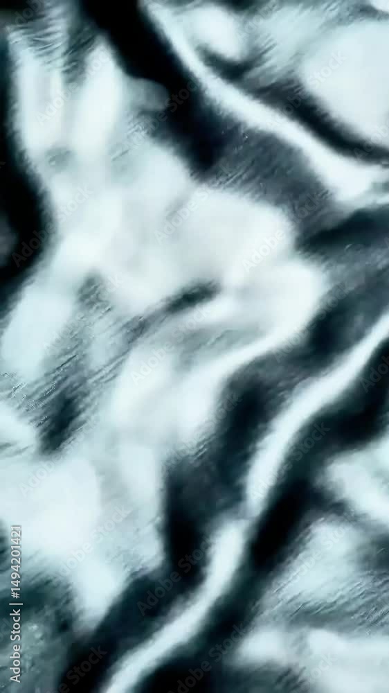 Poster Abstract Silver Fabric Texture with Dark Folds and Subtle Light Play