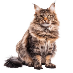 Obraz premium Maine Coons pet full body isolate on white background,