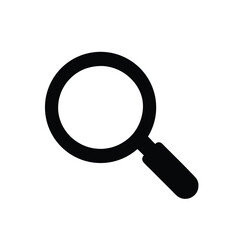 Magnifying Glass Isolated on White Background – Search Icon Vector Illustration