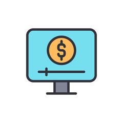 Financial Video Streaming And Monetary Gain On A Screen Presentation