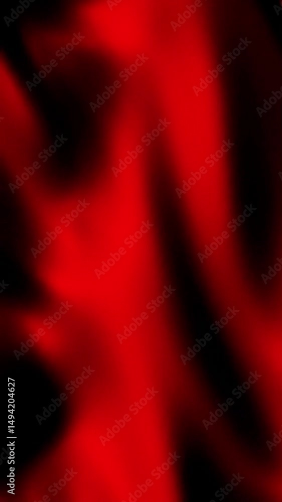 Poster abstract red and black fabric motion: dynamic flowing texture