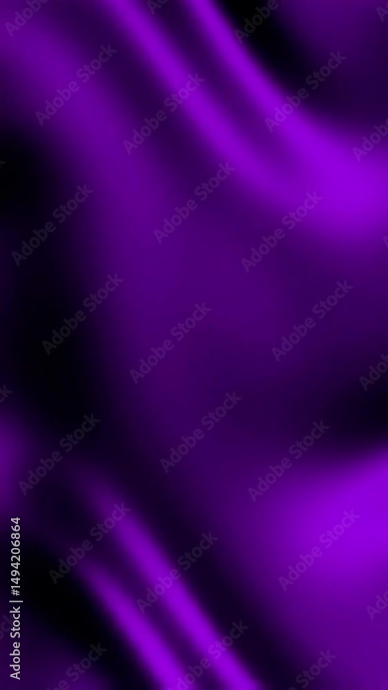 Poster flowing purple fabric animation: abstract silk texture with dynamic light and shadow