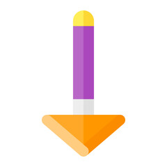 arrow down navigation direction colored icon