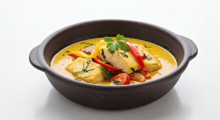 Delicious moqueca baiana recipe: brazilian fish stew with coconut milk and bell peppers recipe idea guide