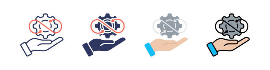 Transformation Multi Style Icon Set Vector 