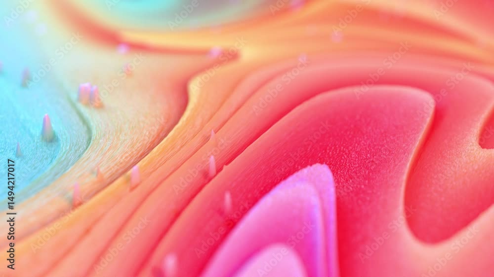 Poster colorful abstract waves creating a dynamic and vibrant visual experience