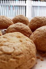 Coffee Bun Close-Up – Sweet Asian Pastry