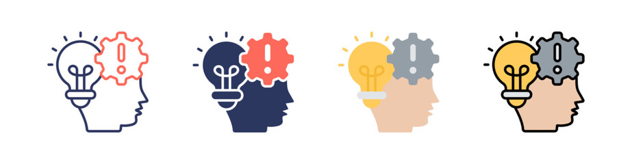 Disruptive Innovation Multi Style Icon Set Vector 