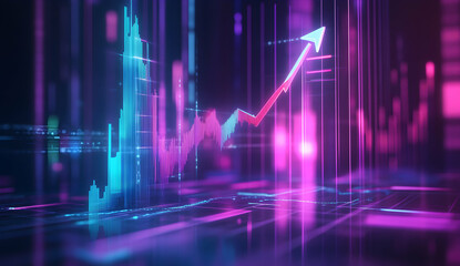 Fototapeta premium Financial Growth Chart Data Visualization