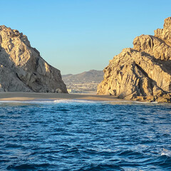 Cabo San Lucas Divorce Beach from Boat on the Pacific Ocean