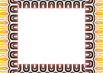  Traditional Indonesian batik for decorating a4 landscape certificate, diploma, announcement, advertisement