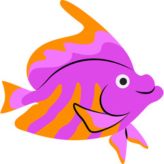 Simple Ocean Sea Creature Illustration