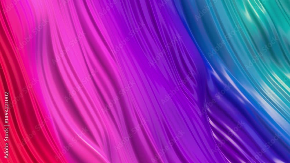 Poster vibrant abstract waves with multicolored gradient texture and flowing energy